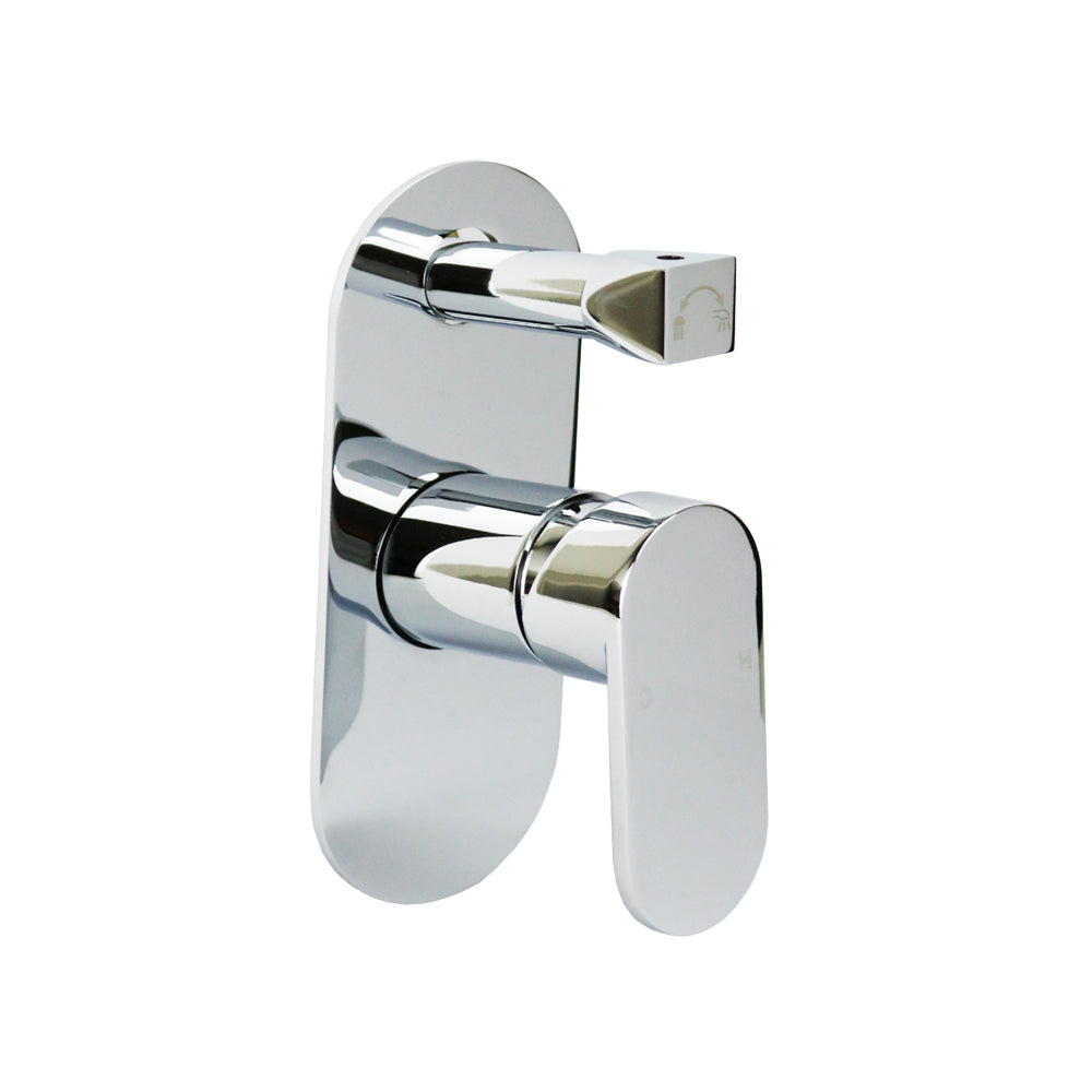 Bad Und Kuche Oval Shower Diverter Mixer Chrome