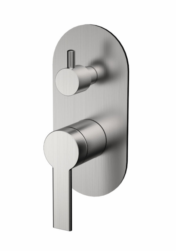 Bad Und Kuche Iris Diverter Shower Mixer Brushed Nickel