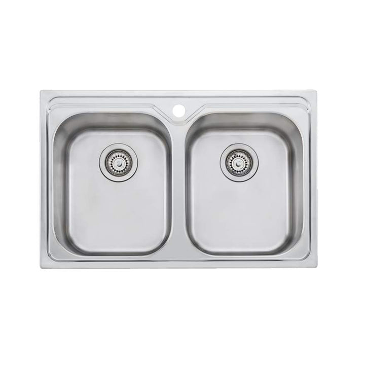 Oliveri Diaz DZ23TU 1 Tap Hole Double Bowl Universal Sink