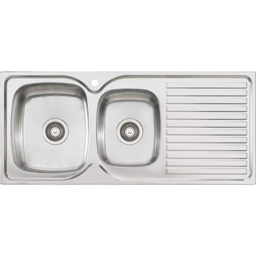 Oliveri Endeavour EE11 1 Tap Hole Sink 1080mm Left Hand 1 & 3/4 Bowl