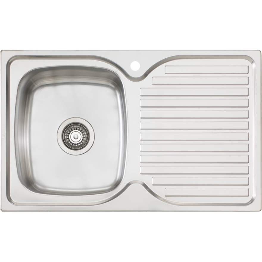 Oliveri Endeavour EE21 1 Tap Hole Sink 770mm Left Hand Single Bowl