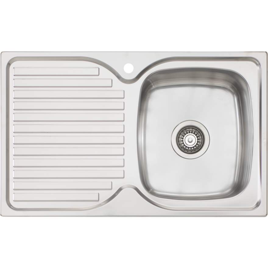 Oliveri Endeavour EE22 1 Tap Hole Sink 770mm Right Hand Single Bowl