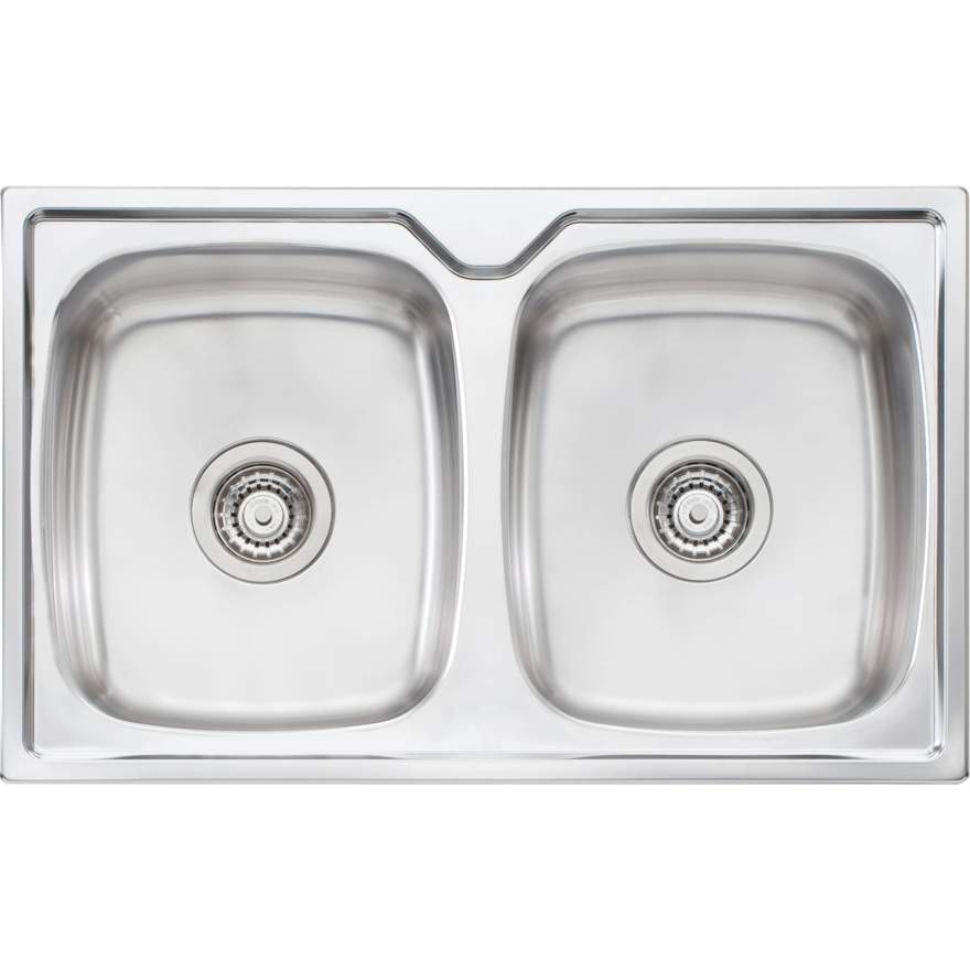 Oliveri Endeavour EE64 Sink Double Top Mount Bowl 770 X 480mm No Tap Hole