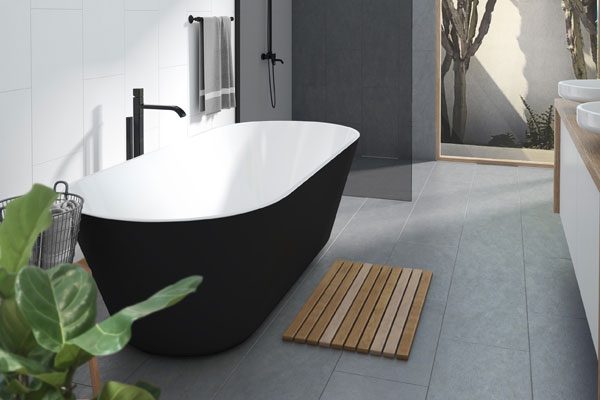 Decina Elinea 1780 Freestanding Bath - Black & White
