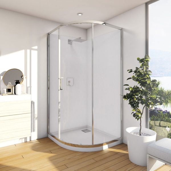 Decina Floriano Shower System 1000 Curved Chrome