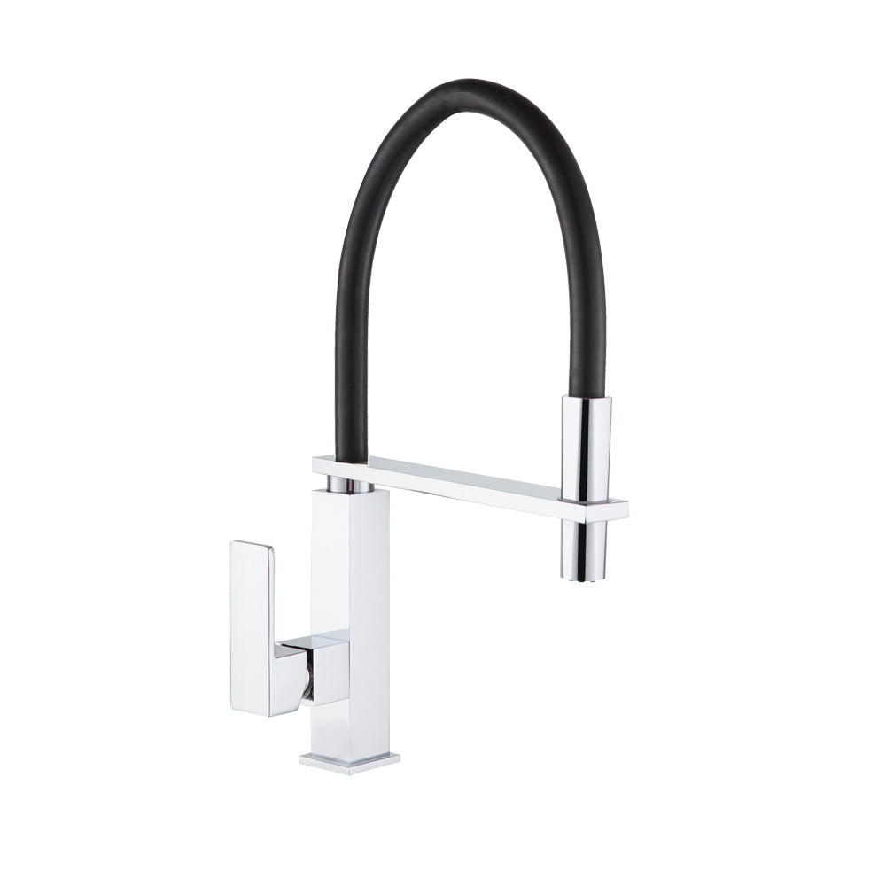 Bad Und Kuche Kitchen Designer Pull Out Kitchen Mixer Chrome/Black