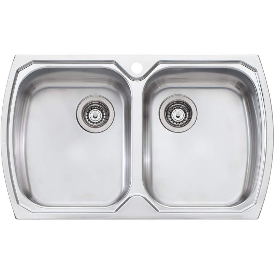 Oliveri Monet MO763 Sink 815X500mm Double Bowl No Tap Hole