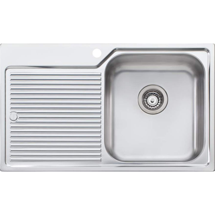 Oliveri Nu-Petite NP622 Sink 825mm Right Hand Bowl No Tap Hole