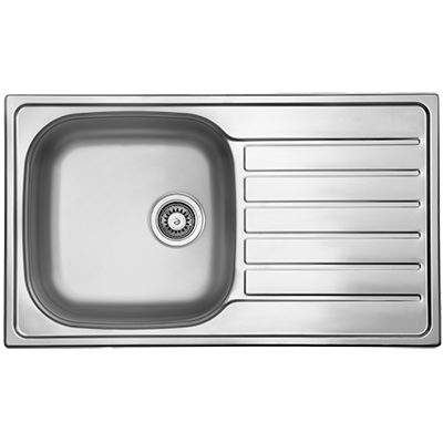 Artusi Paddington Single Bowl Sink with Drying Area Stainless Steel Universal 0 Tap Hole