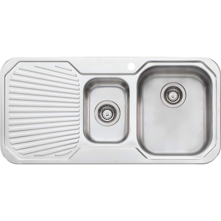 Oliveri  PE302 1 Tap Hole Sink 980mm Right Hand 1&1/2 Bowl