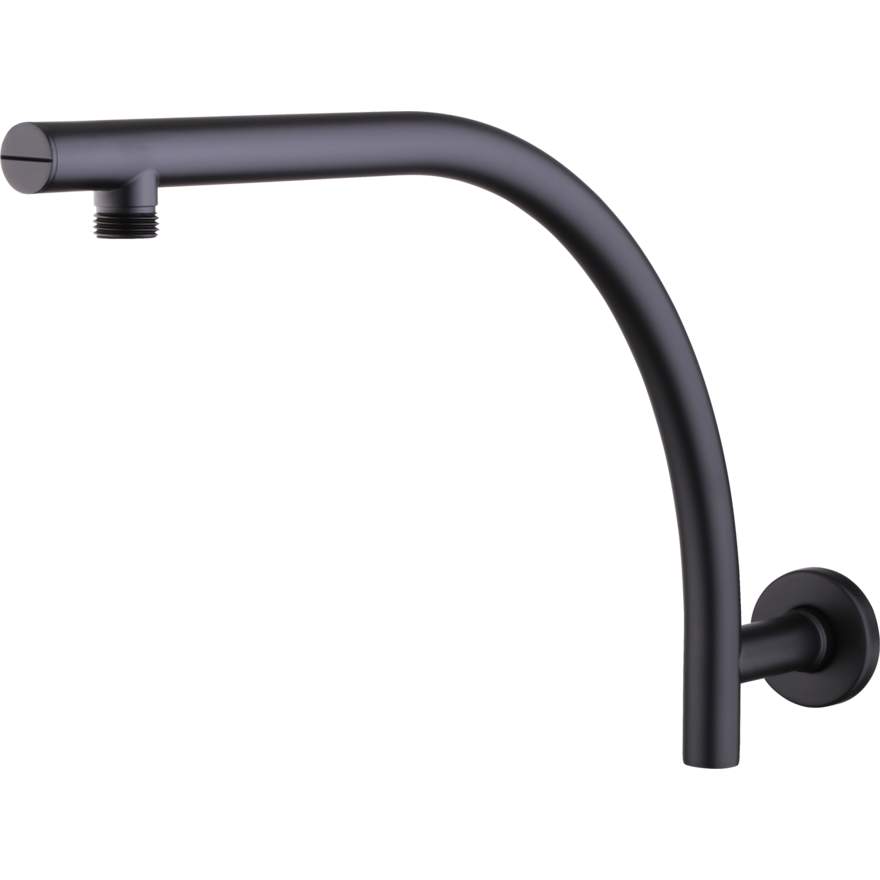 Oliveri Rome Shower Arm Round Matt Black