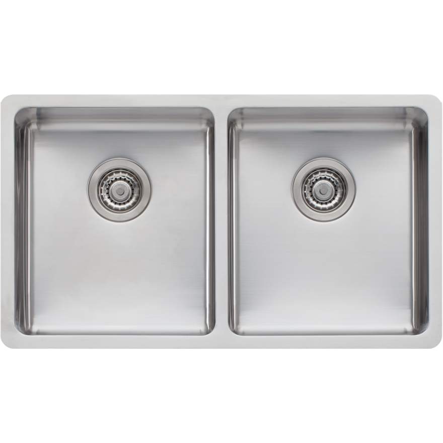 Oliveri Sonetto Double Bowl Universal Sink Inc Basket Waste, SS Drainer Tray & Roll Mat