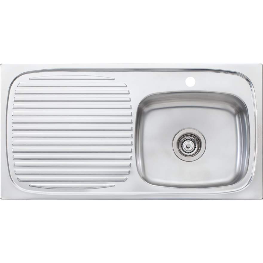 Oliveri  UF02 1 Tap Hole Sink 890mm Right Hand Bowl